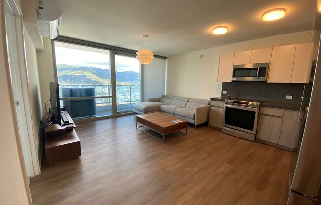 The Kapiolani Residence Fully Furnished 2 Bed, 2 Bath, 1 parking Corner unit