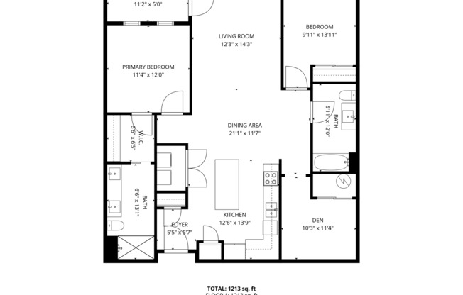 2 beds, 2 baths, 1,294 sqft, $2,850, Unit 110 W Beall #311