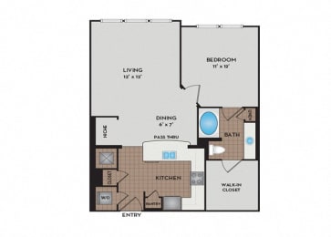 1 bed, 1 bath, 769 sqft, $1,318