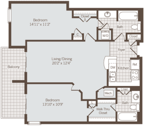 2 beds, 2 baths, 1,028 sqft, $3,099
