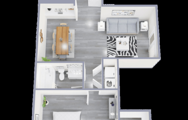 1 bed, 1 bath, 668 sqft, $975
