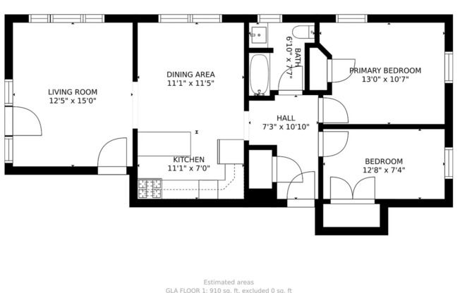 2 beds, 1 bath, 650 sqft, $1,395, Unit 5750 2W (large)