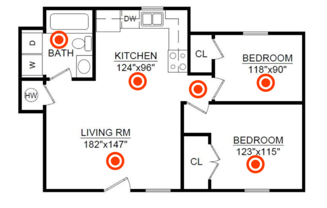 2 beds, 1 bath, $950, Unit B