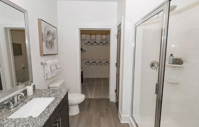 Luxurious Bathroom at Cue Luxury Apartments, Cypress, 77433