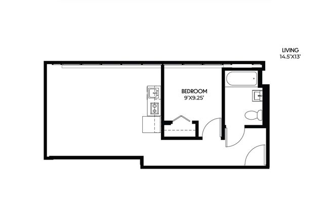 1 bed, 1 bath, 480 sqft, $1,365, Unit 701