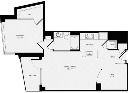 1 bed, 1 bath, 839 sqft, $2,566, Unit 0524