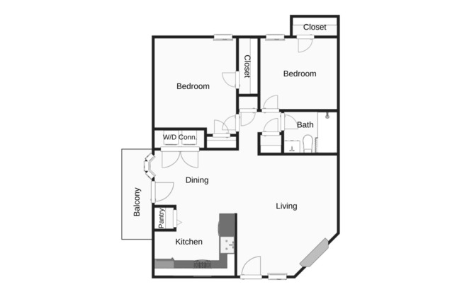 The Chateau: Beds - 2: Baths - 1: SqFt Range - 793 to 793