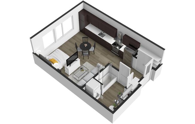 Studio, 1 bath, 443 sqft, $1,550, Unit C-111