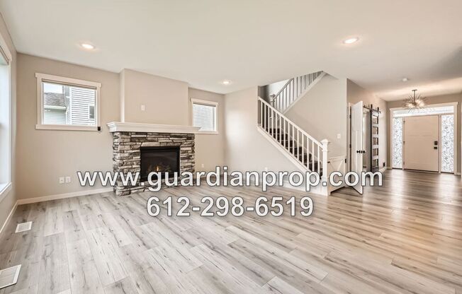Executive Andover House Available Now, Open Floor Plan, Lower Family Room, 4 Car Garage, Fenced Yard!