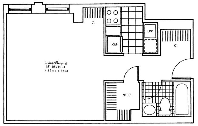 Studio, 1 bath, 405 sqft, $3,000, Unit 10E