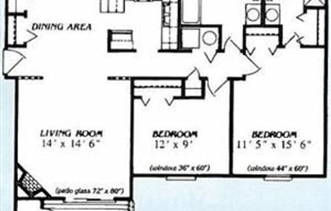 2 beds, 2 baths, 944 sqft, $1,213, Unit 1804HS