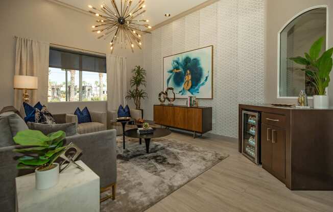 Living room area at The Covington by Picerne, Las Vegas, 89139