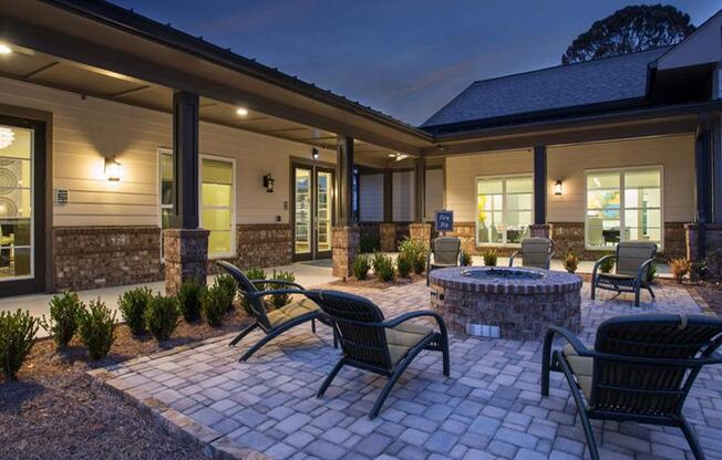Outdoor One White Oak Courtyards with Fire Pit in Cumming, Georgia Rentals