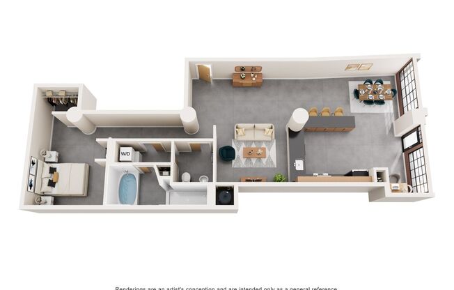 1 bed, 1 bath, 1,234 sqft, $1,449, Unit 410