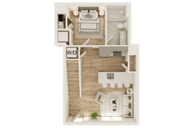 1 bed, 1 bath, 709 sqft, $1,590