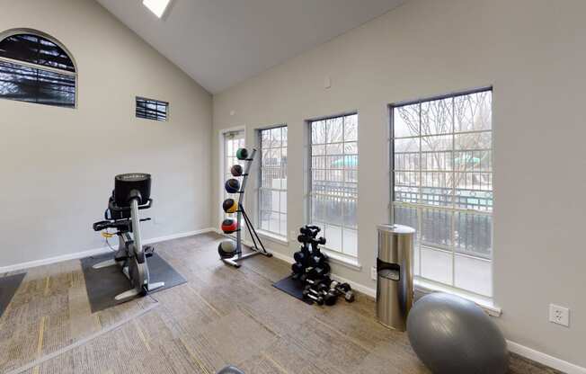 Well lit and spacious fitness areas