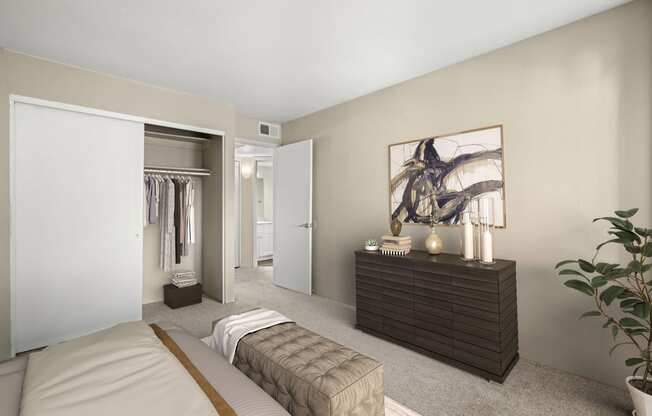 Bedroom at Copper Point Apartments in Mesa Arizona