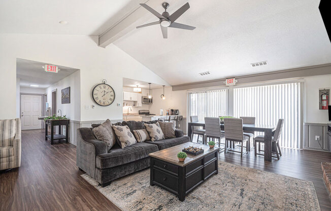 Clubhouse lounge space at West Wind Apartments, Fort Wayne, IN