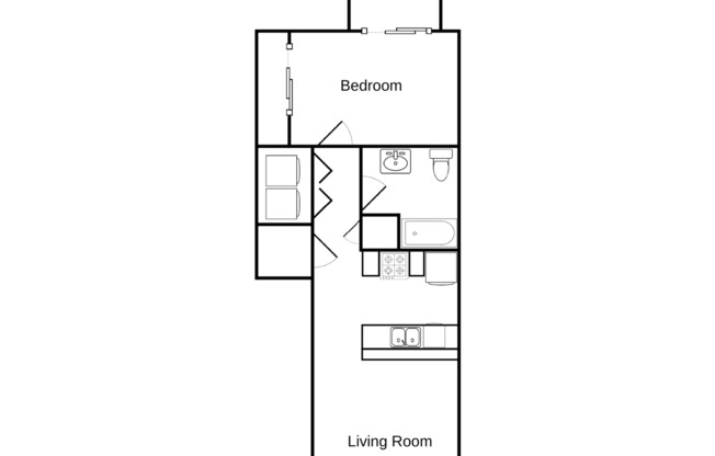 1 bed, 1 bath, 701 sqft, $995