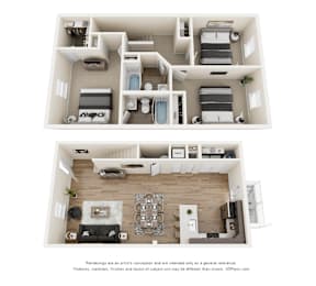 3 beds, 2.5 baths, 1,440 sqft, $1,509