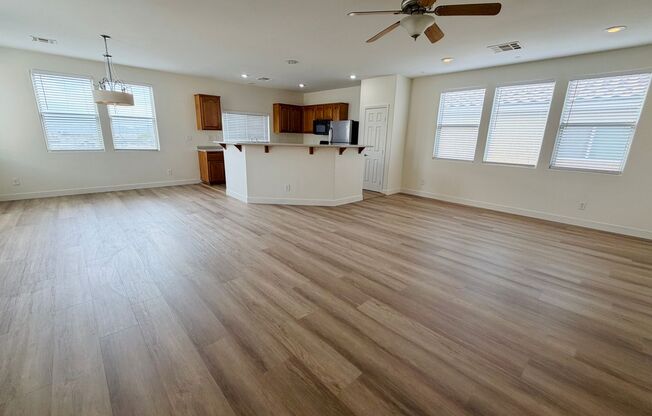 4 bed 2.5 bath home in the southwest with 3 bedrooms downstairs and the master bedroom upstairs! New LVP flooring installed throughout the house!