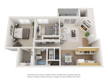 2 beds, 1 bath, 898 sqft, $1,770