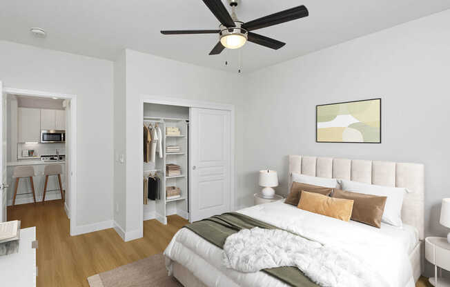 Bedroom with Hard Surface Flooring