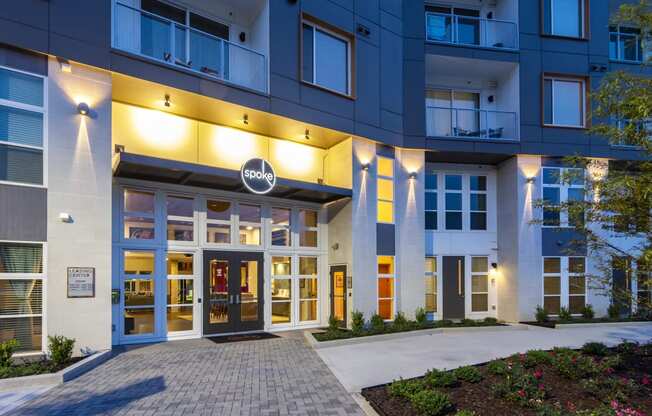 Leasing Center External View at Spoke Apartments, Georgia, 30307
