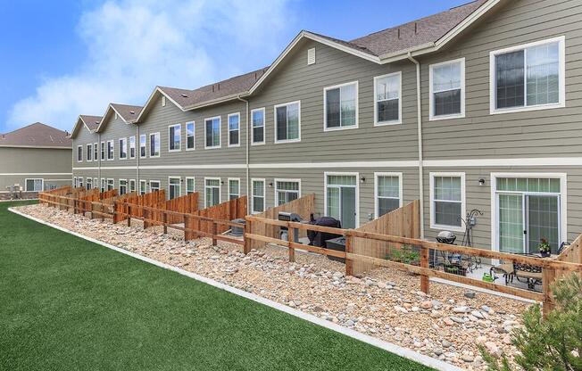 Patios at Black Feather Apartments in Castle Rock, CO