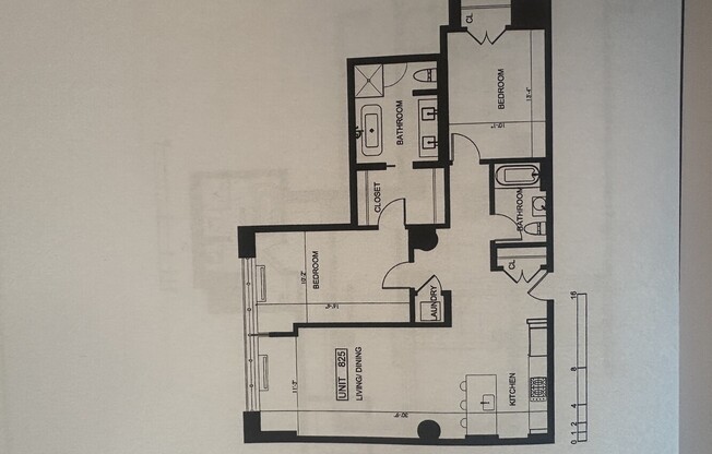 1 bed, 2 baths, 1,442 sqft, $8,500, Unit 825