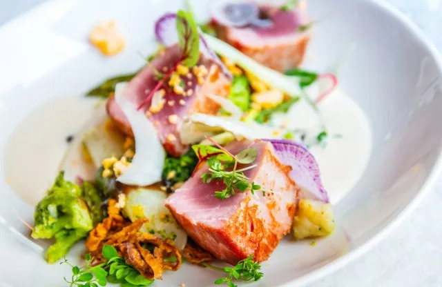 Fine Dining + Seared Sushi Salad