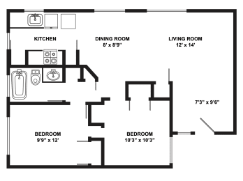 2 beds, 1 bath, 875 sqft, $1,775