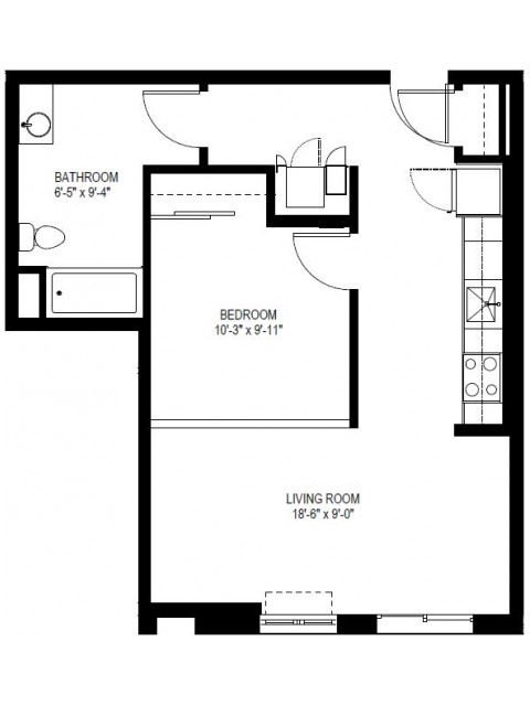 1 bed, 1 bath, 636 sqft, $1,692, Unit 210