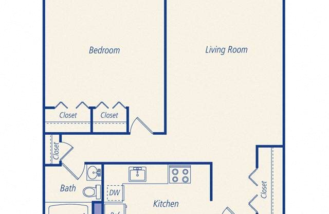 1 bed, 1 bath, 615 sqft, $2,100