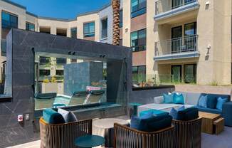 Outside Lounge at The Lofts at Carlsbad Village, Carlsbad