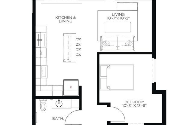 1 bed, 1 bath, 677 sqft, $1,395, Unit 3323