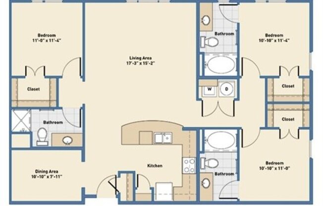 3 beds, 3 baths, 1,465 sqft, $3,345