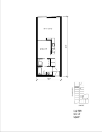 1 bed, 1 bath, 559 sqft, $2,170