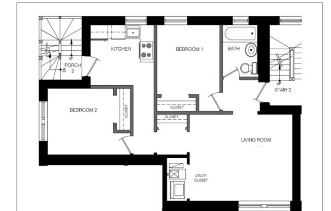 2 beds, 1 bath, $1,650, Unit 4748 #2S