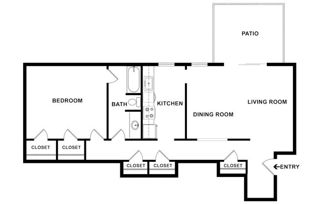 1 bed, 1 bath, 1,034 sqft, $1,545
