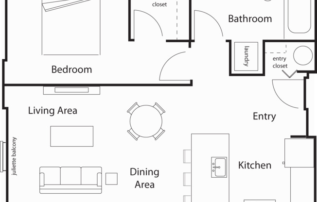 1 bed, 1 bath, 720 sqft, $2,128, Unit 326