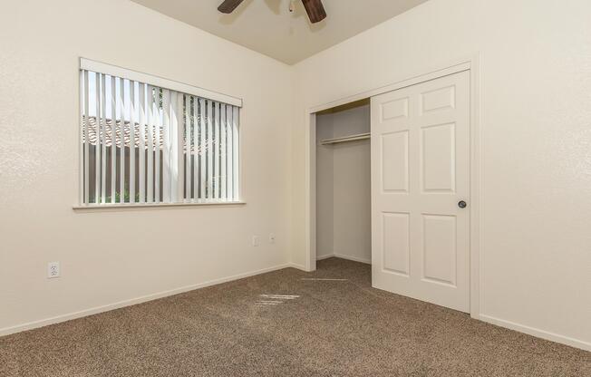 a double door in a room