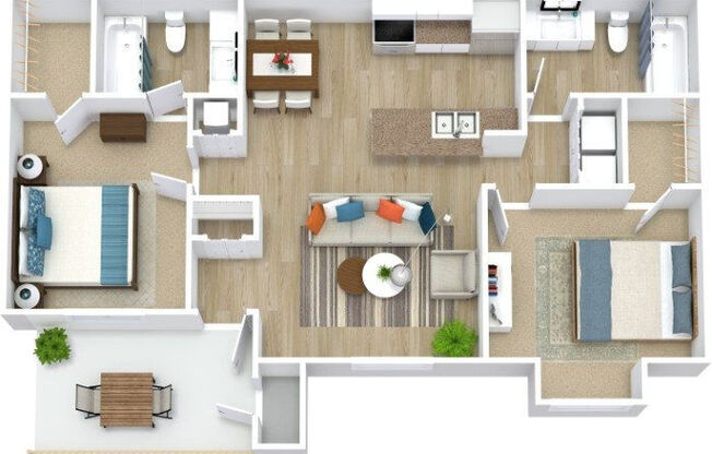 2 beds, 2 baths, 998 sqft, $1,455