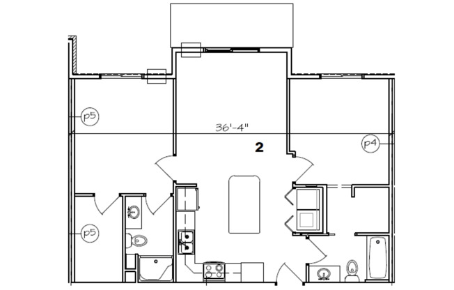 2 beds, 2 baths, 912 sqft, $1,429, Unit 1244-04