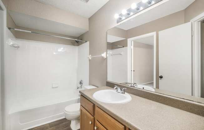 Model Bathroom at Reflections Apartment Homes in Gainesville, Florida, FL