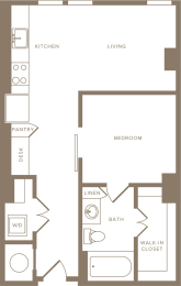 1 bed, 1 bath, 610 sqft, $1,646