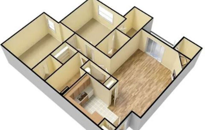 2 beds, 2 baths, 1,200 sqft, $1,269