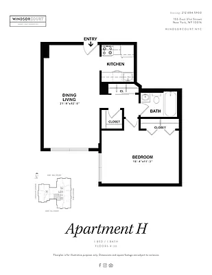 Studio, 1 bath, $5,385, Unit E27H