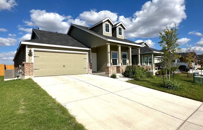 Two Primary Suites, 4 Bedrooms and 3 Bathroom Single Family Home for Rent in Desired Master Community in Kyle, Texas.