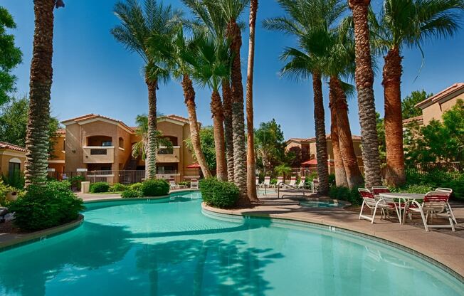 Pool with lounge seating